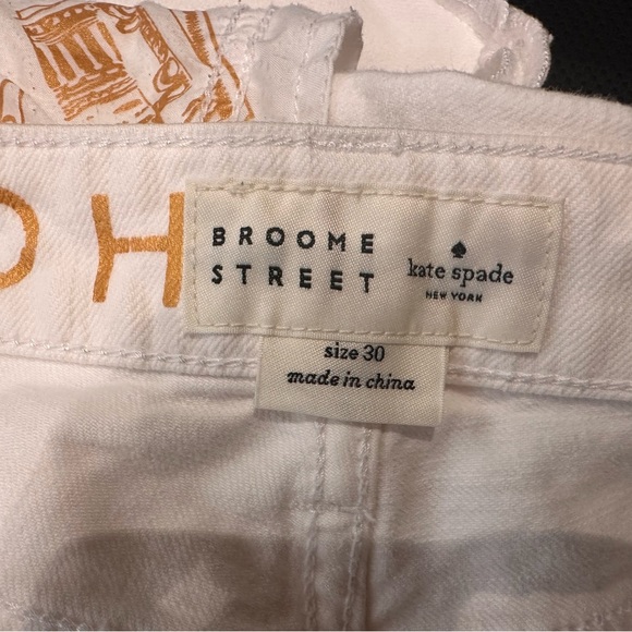 Kate Spade Fresh White Denim Stretch Capri New Size 30 Brooke Street - Picture 5 of 7